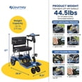 thumbnail image 4 of Journey So Lite Folding Power Scooter, Lightweight, 5 mph Max Adjustable Speed, Blue, 4 of 10
