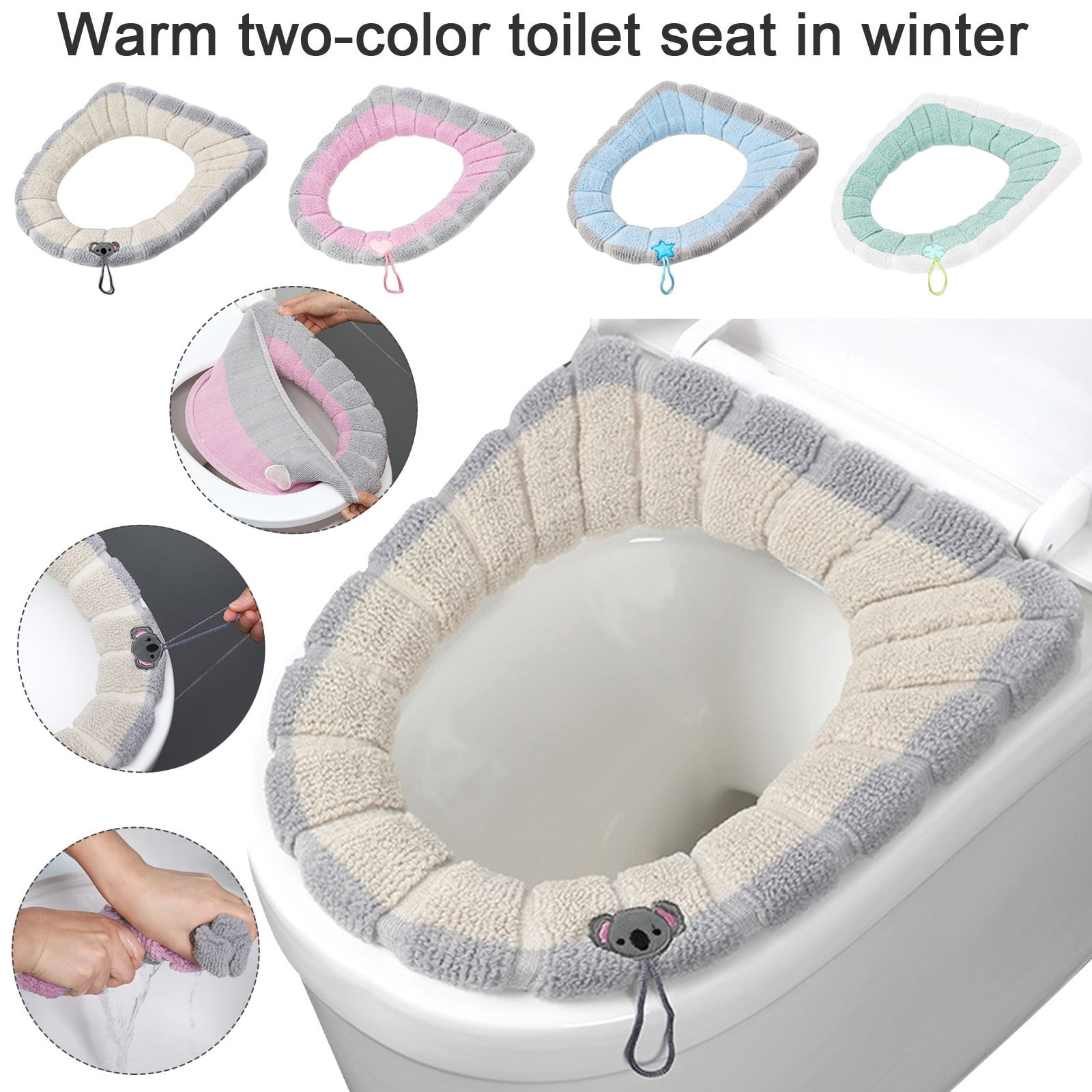 Bathroom Toilet Seat Closestool Washable Soft Warmer Mat Cover Pad Cushion Bathroom Toilet Seat Closestool Washable Soft Warmer Mat Cover Pad Cushion