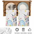 thumbnail image 5 of Easter Bunny Kitchen Towels Set of 2, Blue Easter Eggs Spring Floral Grey Plaid Absorbent Dish Towels for Kitchen, Microfiber Hand Towel, Quick Drying Tea Towel for Cleaning Decorative Dishcloths, 5 of 7