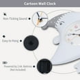 thumbnail image 3 of Unique Bargains 1pc Cute Moon Cartoon Star Decor Silent Wall Clock 18" x 12" x 2.4" White, 3 of 5