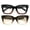 1 Black 1 Demi, variant on 2 Pairs Women Bold Oversized Large Reading Glasses Traperzoid Clear Lens Reader 1.25