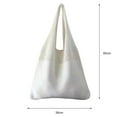 thumbnail image 3 of Bolsa De Hombro Bolso Bolsos de hombro de punto hueco retro Bolsos de mujer Bolso de playa de verano (Blanco), 3 of 5