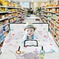 thumbnail image 2 of Shopping Cart Cover for Baby 2-in-20 High Chair Cover with Safety Harness Multifunctional Grey Pattern Cart Covers for Babies Soft Padded Grocery Cart Cover for Baby Boy Girl, 2 of 4