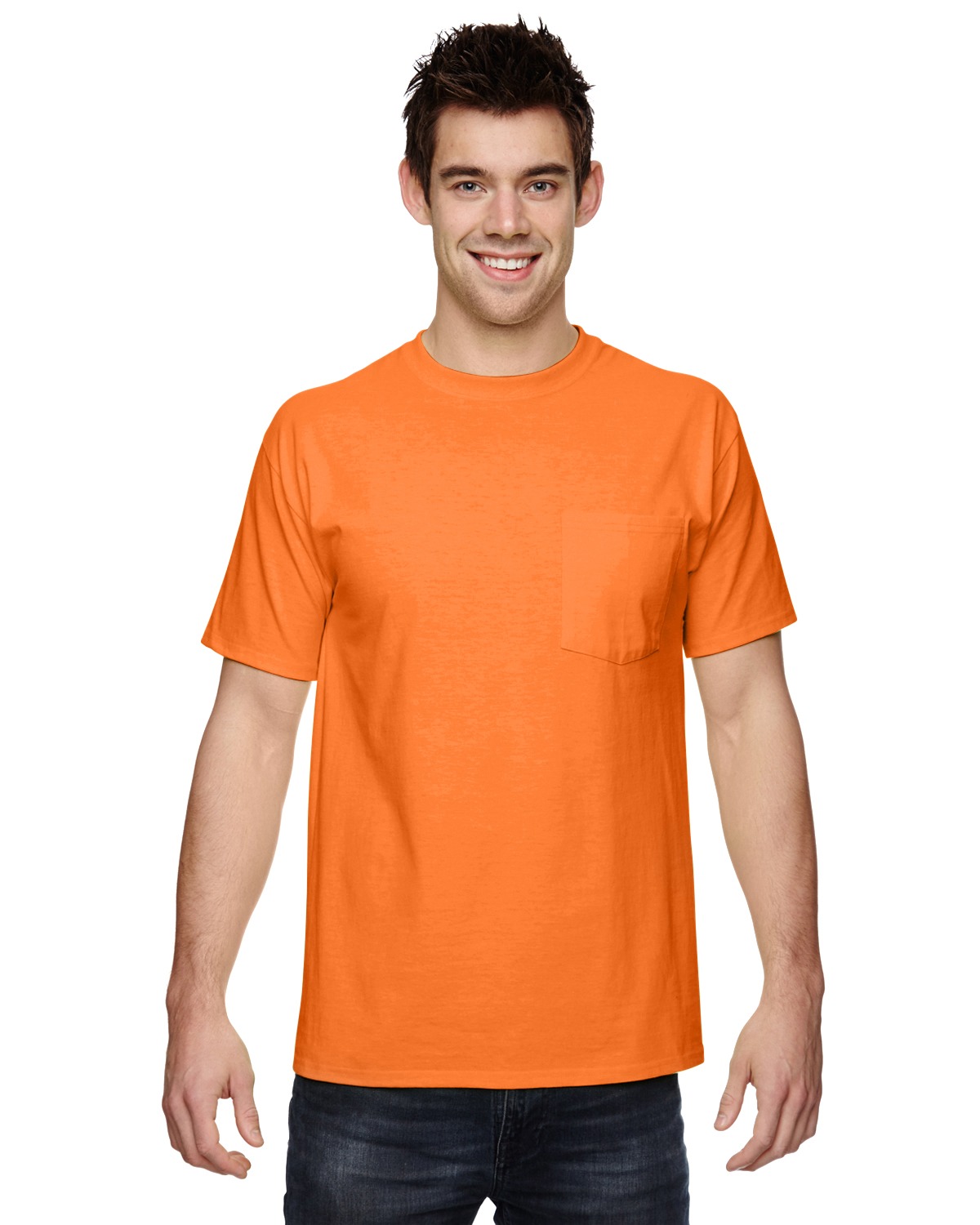 Fruit of the Loom - The Fruit of the Loom Adult 5 oz HD Cotton Pocket T ...