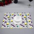 thumbnail image 3 of MKHERT Abstract Seamless Geometric Pattern in Retro 80s Style Placemats Table Mats for Dining Room Kitchen Table Decoration 12x18 inch,Set of 6, 3 of 4