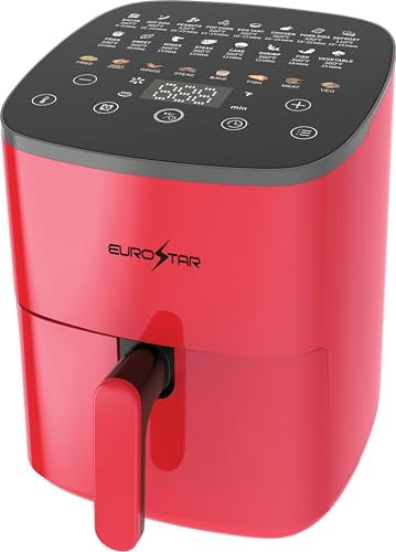 EUROSTAR EAF481R 5 Quart Digital Air Fryer, Red