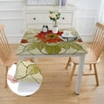 thumbnail image 2 of BANET  Decorative Red Floral Print Water Resistant Tablecloth Wrinkle Free and Stain Resistant Fabric Tablecloths for Kitchen Room white, 2 of 8