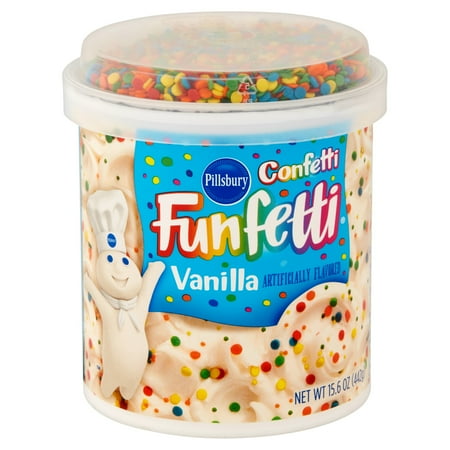 Pillsbury Confetti Funfetti Vanilla Flavored Frosting, 15.6 Oz