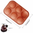 thumbnail image 4 of 2Pack - 6 Holes Silicone Molds for Chocolate Chocolate Bomb Mold-Baking Sphere Silicone Mold for Making Cake, Jelly, Pudding, Handmade Soap, Round Shape, 4 of 6