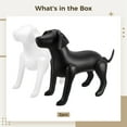 thumbnail image 4 of 2 Pack Inflatable Dog Mannequins for Clothing Display - Realistic PVC Black & White Standing Pet Model Props for Pet Boutique & Photography & Pet Party, 4 of 5