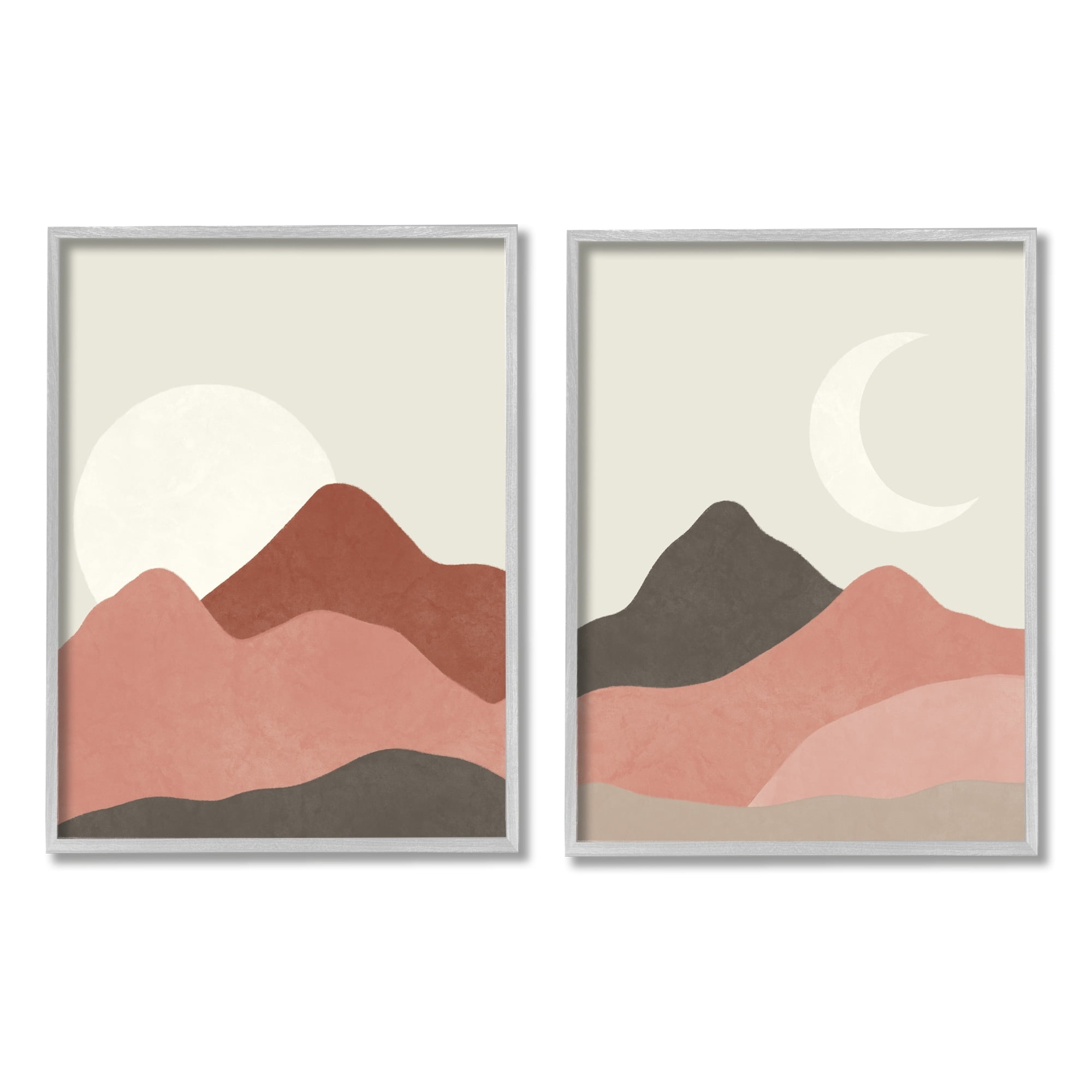 Stupell Industries Sun and Crescent Moon Warm Dessert Canyon Landscape, 24 x 30, Design by Taylor Shannon Designs