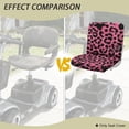 thumbnail image 4 of ZIATUBLES Universal Electric Wheelchair Mobility Scooter Seat Cover Stain Resistant Power Chair Seat Protector Accessories Decor Item, Pink Leopard Print Print, 35 x 18 Inch, 4 of 6