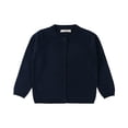 thumbnail image 2 of Dwellite Girls Cardigan Basic Long Sleeve Uniforms Knit Button Fall Sweater Tops Navy 80, 2 of 3