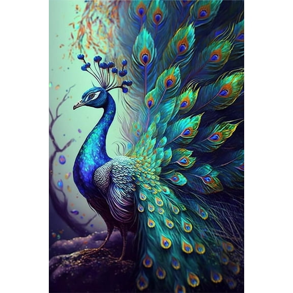 Vintage The Peacock Opens Its Tail Rounded Corner Wooden Puzzles - 500 Piece Puzzles for Adults & Elderly - Modern Home Decor Unique Gift - Great Gift for Puzzles Lovers