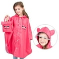 thumbnail image 4 of Kids Cartoon Raincoat with Schoolbag Raincoat Poncho Cape Boys and Girls Waterproof Rain Jacket Coat, 4 of 6