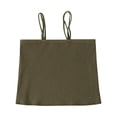 thumbnail image 1 of Yammkia Girls Summer Tops Girls' Ruffle Sleeve Shirts Ribbed Knit Cute Tops Crew Neck Summer T Shirts(Army Green,3-4 Years), 1 of 3