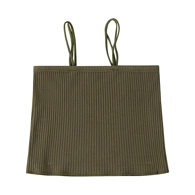 Yammkia Girls Summer Tops Girls' Ruffle Sleeve Shirts Ribbed Knit Cute Tops Crew Neck Summer T Shirts(Army Green,3-4 Years)