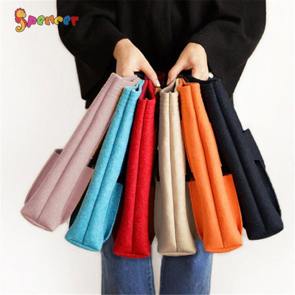 Multi-Pocket Tall Long Insert Bag Felt Purse Handbag Bag Liner Tote  Organizer US | eBay