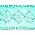 thumbnail image 1 of Ahgly Company Machine Washable Indoor Rectangle Solid Turquoise Blue Modern Area Rugs, 5' x 8', 1 of 4