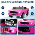 thumbnail image 3 of 24V 2 Seater Kids Ride On Electric Car Shelby GT350 with Remote Control, Safety Belt, LED Lights, 3 Speeds, Pink, 3 of 8