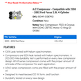 thumbnail image 2 of A/C Compressor - Compatible with 2000 - 2002 Ford Focus 2.0L 4-Cylinder 2001, 2 of 2