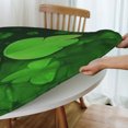 thumbnail image 4 of Green Clover Shamrock Round Fitted Tablecloth with Elastic Fitted Table Covers for Round Tables 57"-66" ,24jl06caA72, 4 of 7