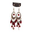 thumbnail image 4 of Pendientes de cuentas Declaración Tassel Drop Pendientes para mujeres Citas de regalo de cumpleaños Rojo, 4 of 9