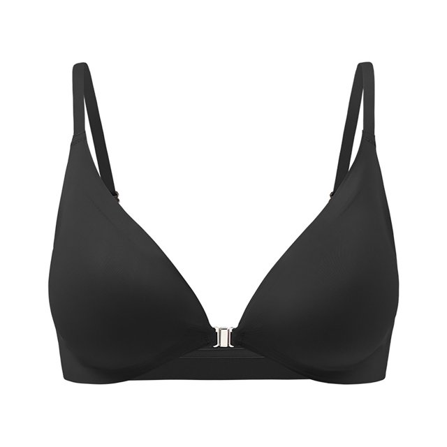 Women's Sexy Triangle Bralette Comfort Full Coverage Bra Front Close Deep V Seamless Wireless Adjustable Bras