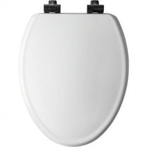 Benton Slow Close Elongated Wood Toilet Seat, White