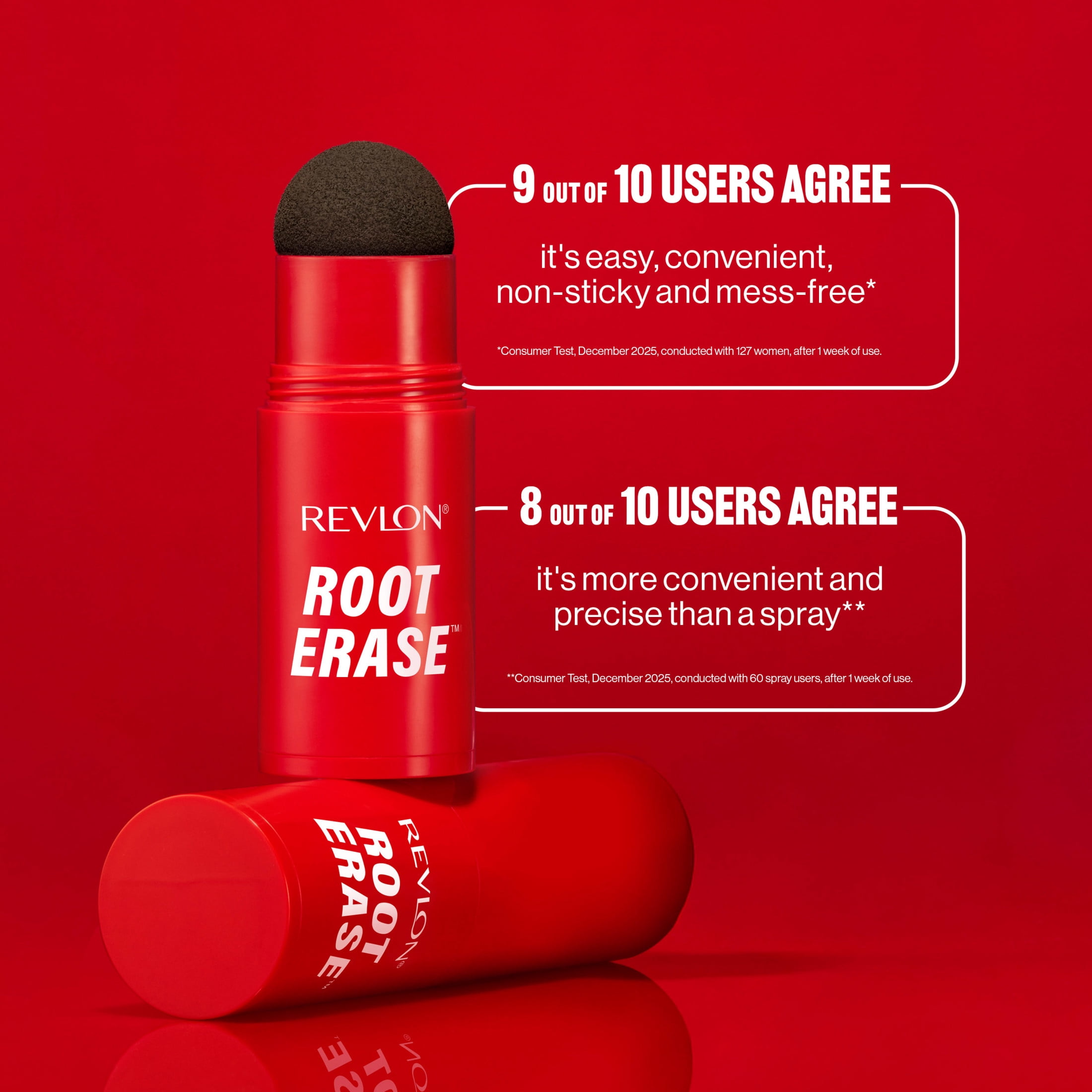 Revlon Root Erase Hair Concealer, Dab & Swipe Instant Root Cover Up, Temporary, 02 Dark Brown, 0.10 oz