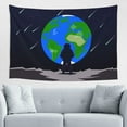 thumbnail image 4 of ZICANCN Funny Tapestry for Bedroom Aesthetic,Earth Moon Universe Meteor Pattern Wall Tapestry for Living Room 60x40 Inches, 4 of 8