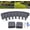 Cement Gray, variant on Stone-Look Garden Edging Border, No Dig Interlocking Landscape Fence for Flower Beds & Lawn, Flexible Plastic Retaining Wall Edging, Decorative Outdoor Grass Border for Yard & Garden (10, Black)