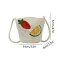 thumbnail image 7 of Xfvqtps Woven Straw Bag Cute Cartoon Decor Beach Travel Shoulder Crossbody Bag B, 7 of 7