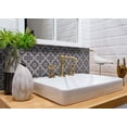 thumbnail image 5 of Mi Alma Removable Vinyl Floral Dark Gray Backsplash Tile Stickers, 24pcs, 5 of 9