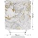 thumbnail image 3 of Cortina de ducha de mármol YONGSHENG con textura de oro gris 72*72 pul. impermeable con 12 ganchos, 3 of 5