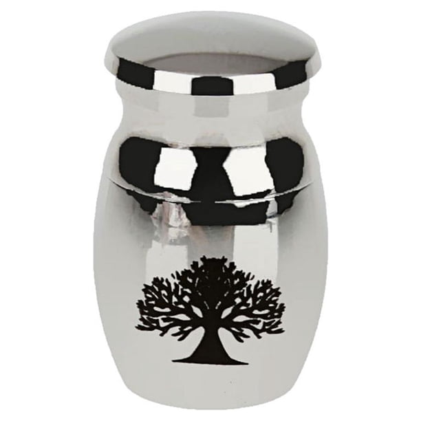 Urna de cremación conmemorativa de acero inoxidable, contenedor de cenizas, colgante de joyería Árbol