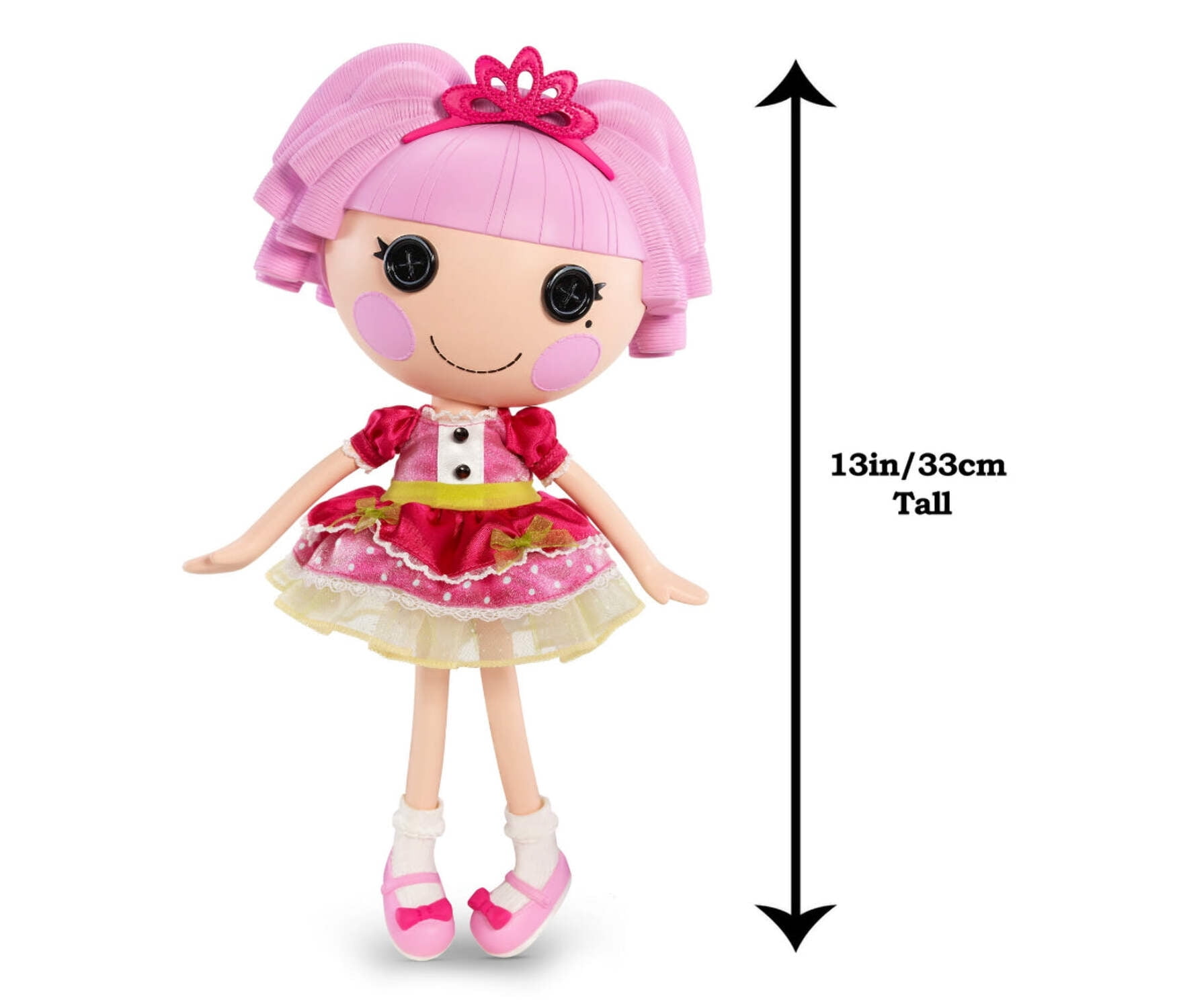Lalaloopsy Doll - Jewel Sparkles with Pet Persian Cat, 13" princess doll with changeable pink outfit and shoes, in reusable house package playset, for Ages 3-103