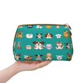 thumbnail image 5 of Bingfone Cartoon Dogs Print Leather Makeup Bag, Portable Hand-held Zipper Female Cosmetic Bag Toiletry Bag, Suitable for Home and Travel, 5 of 6