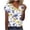 Yellow Blouses, variant on Jsaierl Tops for Women Short Sleeve Casual Vacation Button Up Shirts Crewneck Classic Ladies Blouses Trendy Print Tshirts Top S-2XL