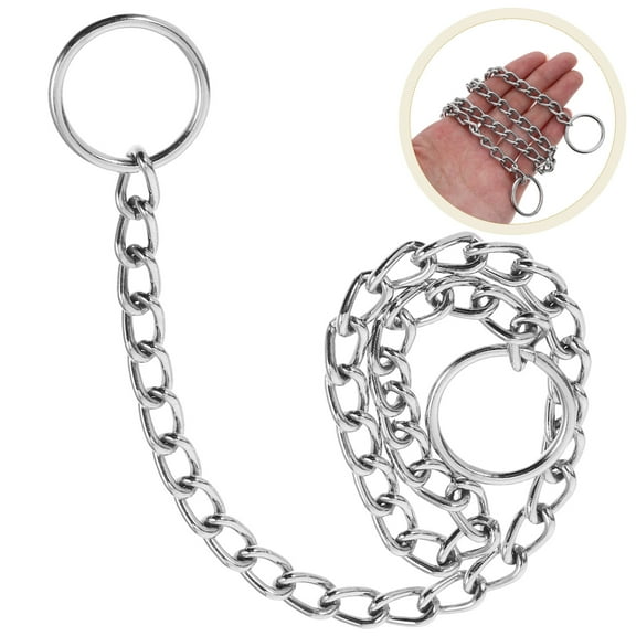 HOOWIFFY Dog Collar Choker Dog Collar Necklace Metal Silver 1Set Daily Wear