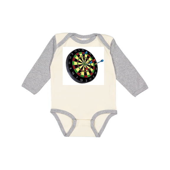 Inktastic Dart Board Boys or Girls Long Sleeve Baby Bodysuit