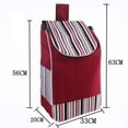 thumbnail image 7 of Large Shopping bag Heavy Duty Replacement Bag Reusable Backup trolley Foldable for Shopping Cart Fold up Hand Truck Utility Cart , red, 7 of 7