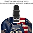 thumbnail image 4 of Square 2Pack PU Leather American Flag and Animals Cruise Luggage Tag with Privacy Cover and Name ID Tag for Travel Handbags Backpacks Luggage Tags, 4 of 6
