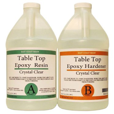 Hippie Crafter Crystal Clear Epoxy Resin Kit – 1/2 Gallon Set For Countertops