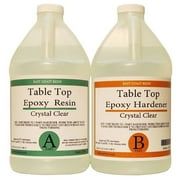 East Coast Resin Table Top Epoxy Resin 1 Gallon Kit for Crystal Clear, Super Gloss Coating, Table Tops, Art Resin, Wood, Jewellery, Counter Tops, Casting Molds, Bar Tops, DIY.