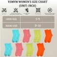 thumbnail image 6 of YOMYM Crew Socks for Women, Hiking Athletic Running Cushioned Compression Cotton Socks 8 Pairs, 6 of 9