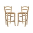 thumbnail image 3 of Linon Marica 24.5" Counter Stools, Natural Finish with Handwoven Rush Seat, Set of 2, 3 of 16