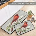 thumbnail image 5 of 2-Piece Kitchen Rugs Set Non-Slip Mats Carpet Floor for Kitchen, Bathroom (19.7"x27.6" & 19.7"x47.2") Beautiful Red Bird, 5 of 7