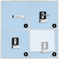 thumbnail image 3 of Kit de Support de Miroir en Métal 8 Pcs, Clips de Miroir avec Vis, Tampons en Caoutchouc, Crochets de Miroir, Support de Miroir Robuste, Matériel Argenté, 3 of 5