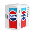 thumbnail image 4 of Pepsi 6 Can Mini Fridge Retro Beverage Cooler with Car Adapter – Portable Mini Fridge for Drinks, Skincare, Car, Bedroom, Office, White, 4 of 10